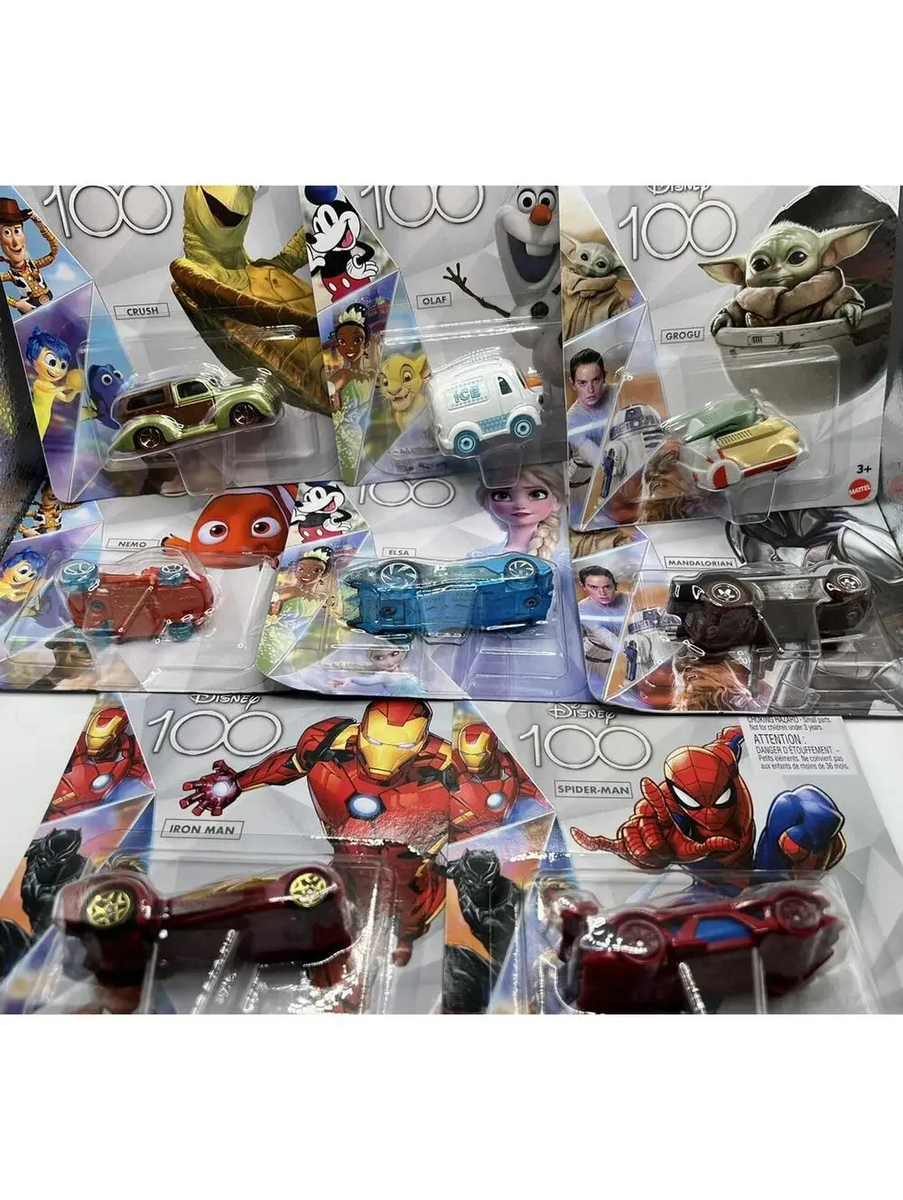 Hot Wheels 2023 Disney 100 Year Anniversary Character Set Of 6 Die-Cast Car Toys